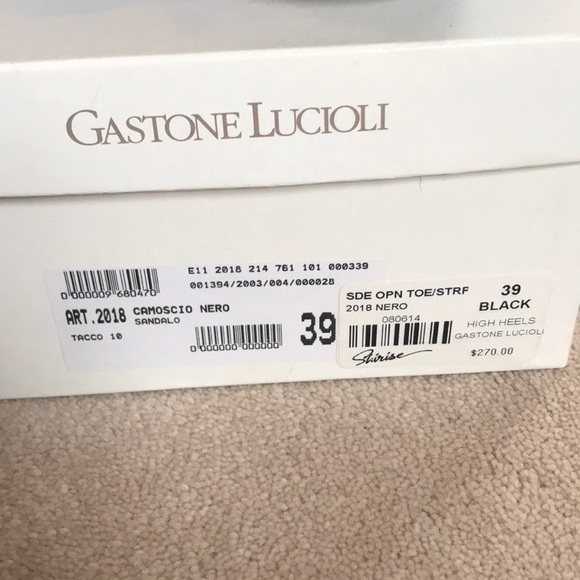 Black Suede mesh open toe platform heels - Picture 3 of 6